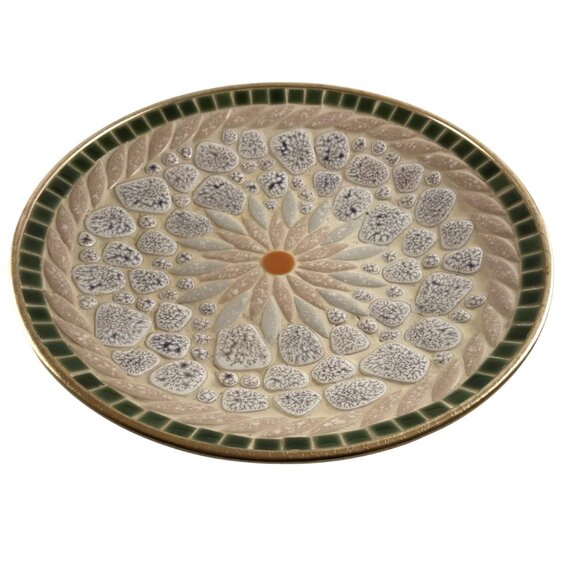 Vintage Mid Century Modern Mosaic Art Plate Dish - Picture 1 of 6